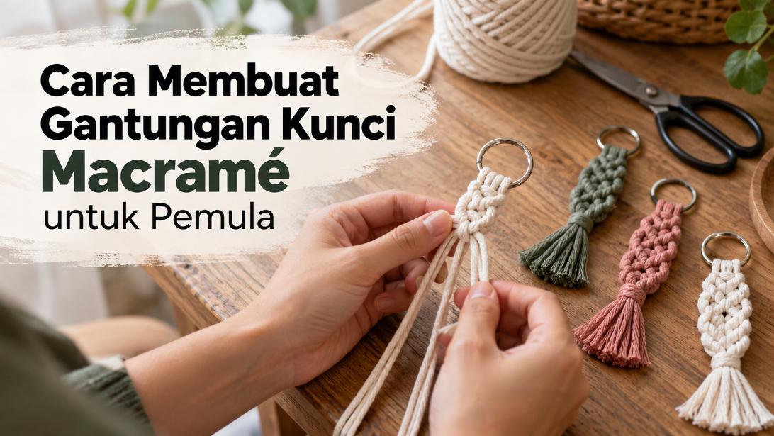Cara Membuat Gantungan Kunci Macramé untuk Pemula