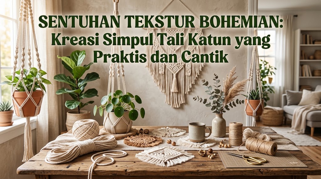 Sentuhan Tekstur Bohemian: Kreasi Simpul Tali Katun yang Praktis dan Cantik